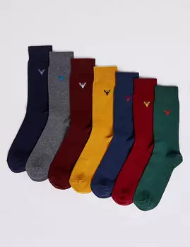 Носки хлопковые разноцветные с технологией Cool &amp; Freshfeet™ (7 шт)