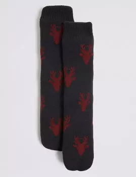 Носки из 100% акрила украшены вышивкой