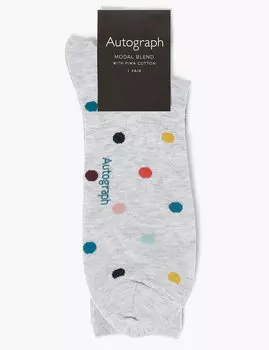 Носки из хлопка Пима в горошек