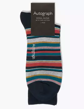 Носки из хлопка Пима в полоску