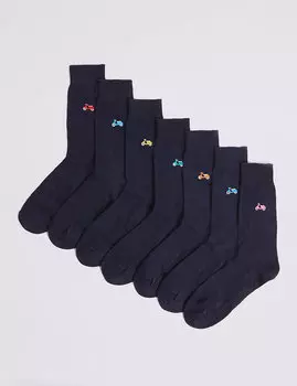 Носки мужские с вышивкой "Скутер" и технологией Cool &amp; Freshfeet™ (7 пар)