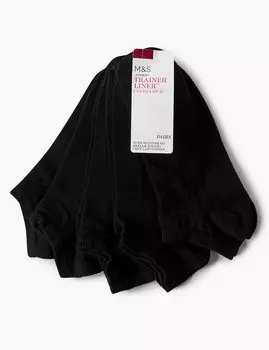 Носки однотонные короткие для спорта (5 пар)