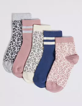 Носки с леопардовым принтом (5 шт)