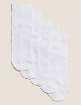 Носки с ребристой отделкой для девочки (5 пар)