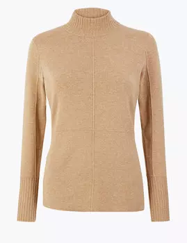 Облегающий джемпер с высоким воротом