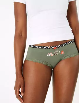 Обрезные шортики из хлопкового кружева