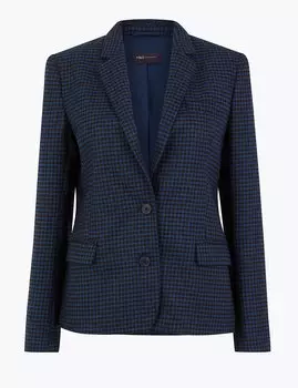 Однобортный пиджак в клетку