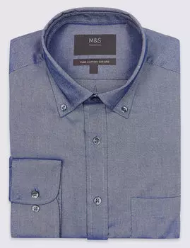 Оксфордская рубашка из чистого хлопка Easy to Iron