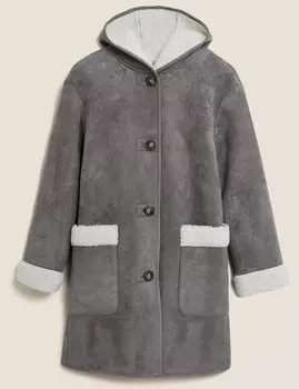 Пальто из искусственной овчины