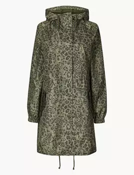 Парка с принтом животных с регулируемой талией