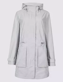 Парка женская с капюшоном, с технологией Stormwear™, светло серая