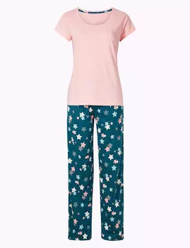 Пижама из натурального хлопка с принтом