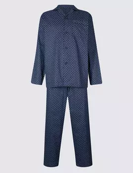 Пижама мужская с принтом "Ромбы" из 100%-го хлопка