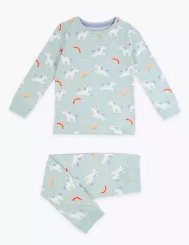 Пижама с принтом "единороги и радуги"