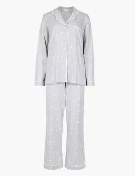 Пижама в звезды из хлопка и модала