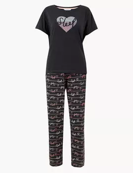 Пижама женская с принтом Сердце