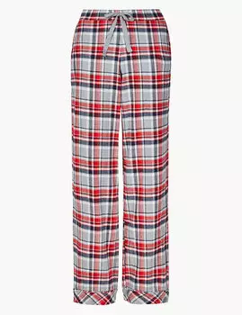 Пижамные брюки длинные в классическую клетку