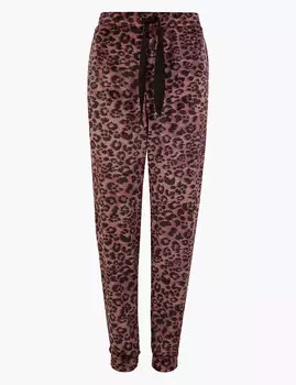 Пижамные брюки из флиса с принтом животных