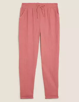 Пижамные брюки из муслина из чистого хлопка