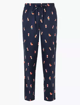 Пижамные брюки с изображением Санты