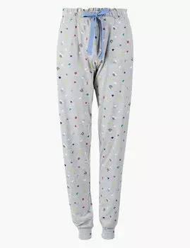 Пижамные брюки с манжетом и эластичным поясом