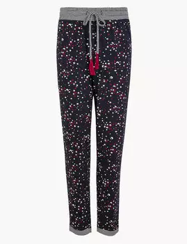 Пижамные брюки с принтом Звезды и эластичной талией
