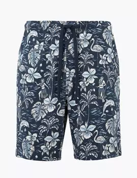 Пижамные шорты с гавайским принтом