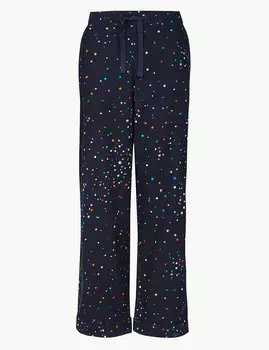 Пижамные штаны из натурального хлопка с принтом Звезды