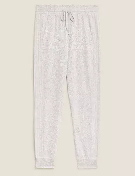 Пижамные трикотажные брюки на манжетах