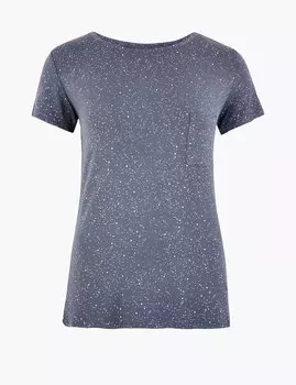 Пижамный топ с фольгированным принтом