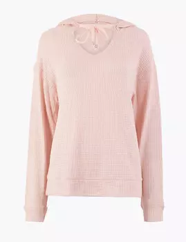 Пижамный топ с вафельной фактурной ткани