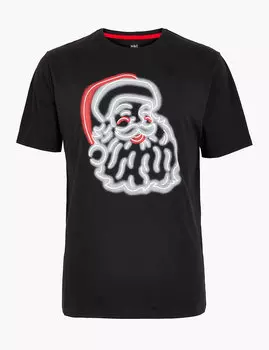 Пижамный топ со светящимся принтом "Санта Клаус"