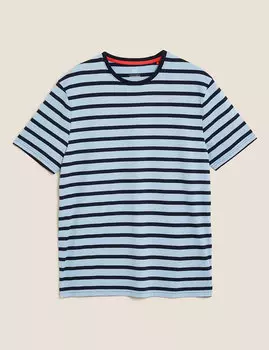 Пижамный топ в горизонтальную полоску из чистого хлопка