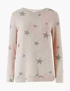 Пижамный топ Звезды с длинным рукавом