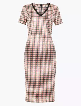 Платье-бодикон из джерси с принтом "гусиная лапка"