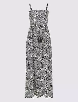 Платье-макси на бретельках с узором пэйсли