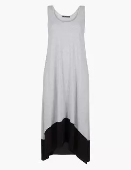 Платье-макси пляжное в полоску