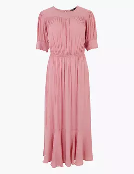 Платье миди с эластичной талией