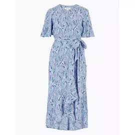 Платье миди с запахом и V-образным вырезом из крепа, Marks&amp;Spencer