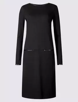 Платье Понте с длинным рукавом