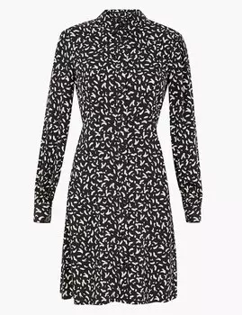 Платье-рубашка длиной мини