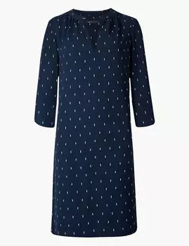 Платье-рубашка с рукавом 3/4