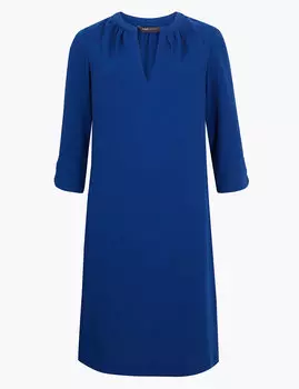 Платье-шифт из крепа с рукавом 3/4