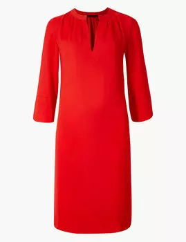 Платье-шифт с рукавом 3/4