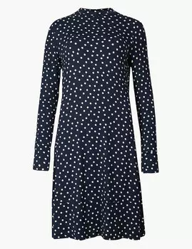 Платье-свинг с технологией StayNEW™ в горошек