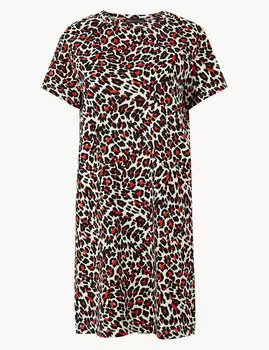 Платье з чистого хлопка с принтом животных