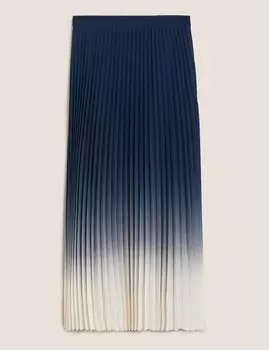 Плиссированная юбка А-силуэта с эффектом омбре