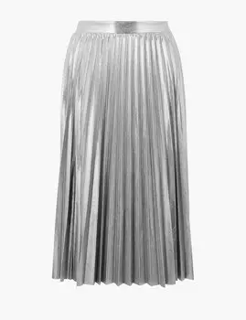 Плиссированная юбка с металлическим эффектом