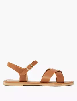 Плоские сандалии с открытым носком