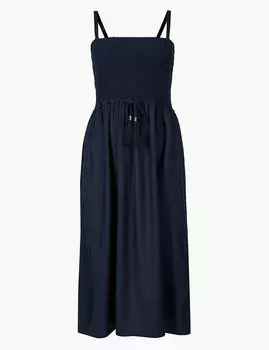 Пляжное платье с гофрированным лифом